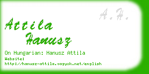 attila hanusz business card